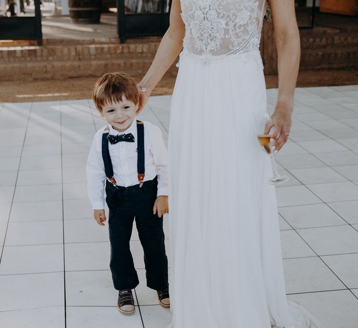 Bride in Elbeth Gillis Couture Bridal Gown | Destination Wedding at The Modern Heirloom at Overgaauw Wine Estate in South Africa | Fiona Clair Photography