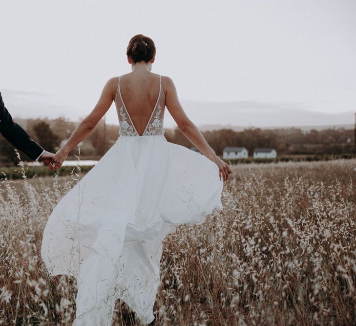 Bride in Elbeth Gillis Couture Bridal Gown | Groom in Hugo Boss Suit | Destination Wedding at The Modern Heirloom at Overgaauw Wine Estate in South Africa | Fiona Clair Photography