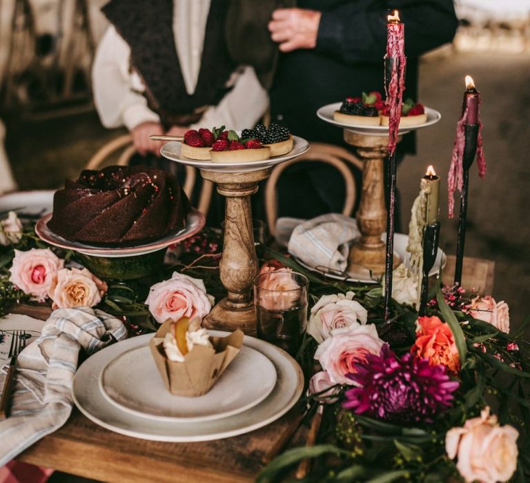 Individual cakes for dessert table