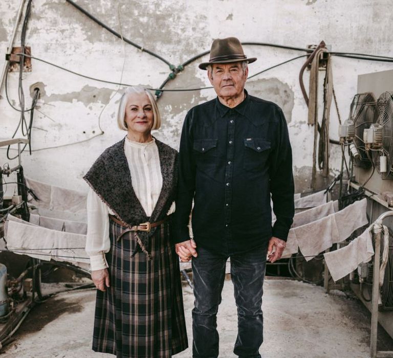 Couples portrait for country golden wedding anniversary celebration