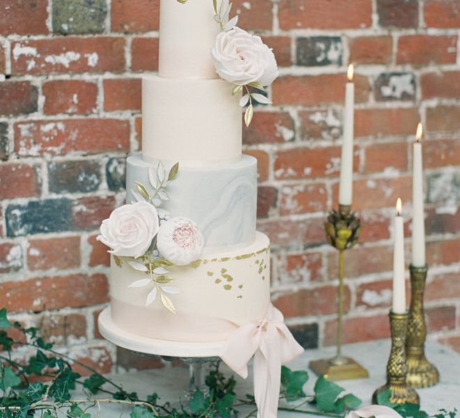 Cake by Peony Rose Cakes | Fairytale Opulence at Charlton House, Somerset | Fine Art Film Photography by Liz Baker | Luxe Florist Fleur Provocateur.