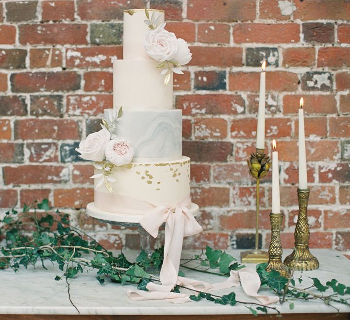 Cake by Peony Rose Cakes | Fairytale Opulence at Charlton House, Somerset | Fine Art Film Photography by Liz Baker | Luxe Florist Fleur Provocateur.