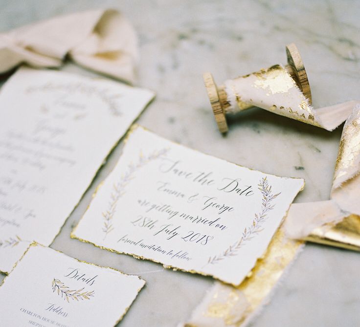 Stationery by Samantha Geen Designs | Fairytale Opulence at Charlton House, Somerset | Fine Art Film Photography by Liz Baker | Luxe Florist Fleur Provocateur.