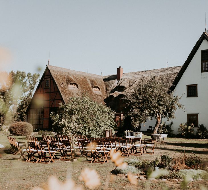 Outdoor wedding blessing ceremony