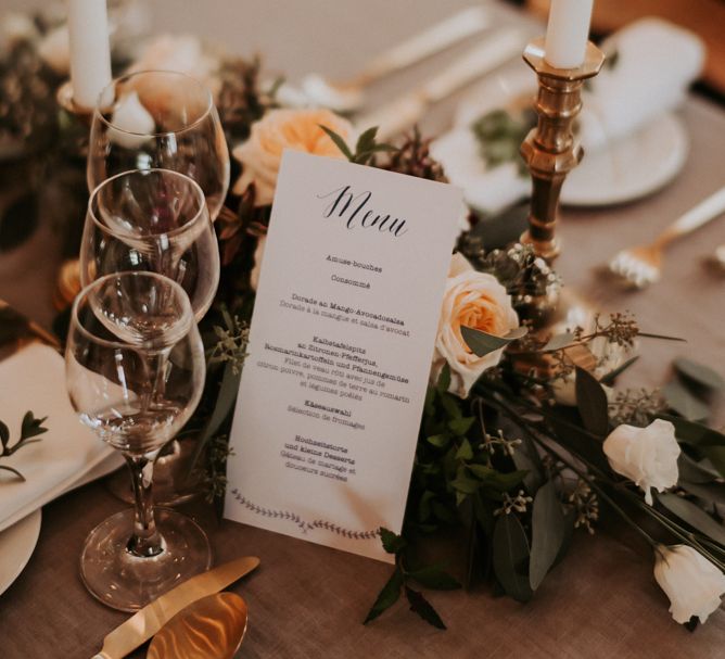 Peach tablescape