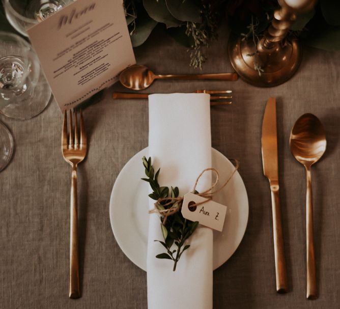 Peach tablescape