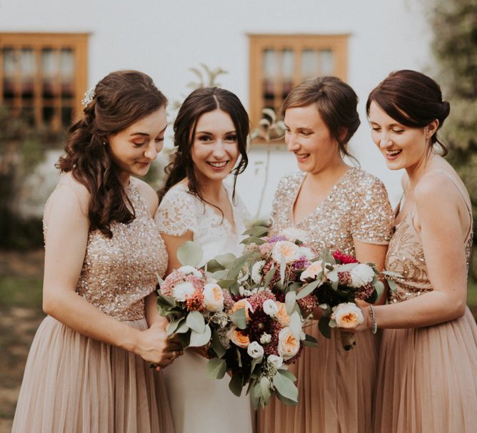 Bride and bridesmaids