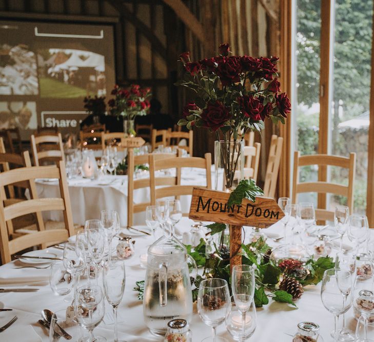 Hobbit &amp; Lord Of The Rings Table Names For Wedding // Image By Nicki Feltham Photography