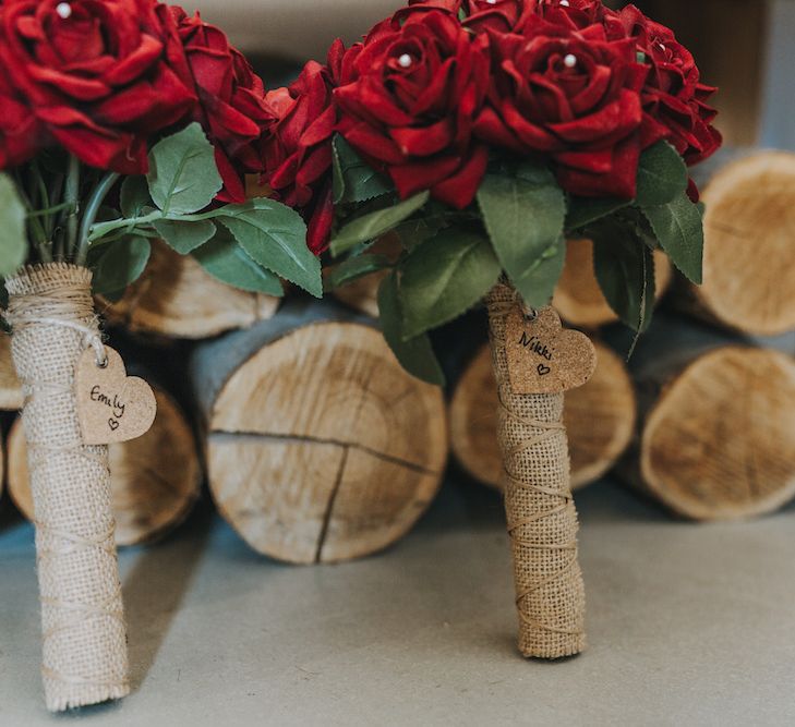 Faux Rose Wedding Bouquets // Image By Nicki Feltham Photography