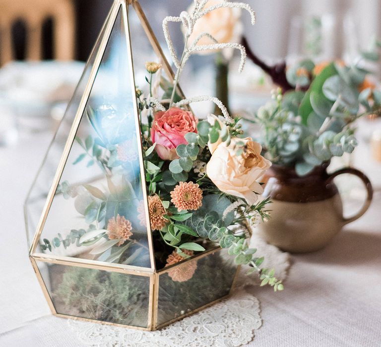 Table Centrepieces // Macrame Ceremony Backdrop Rustic Hippie Wedding The Great Barn Dream Catchers And Oversized Florals Bride In Essence Of Australia Images Kathryn Hopkins