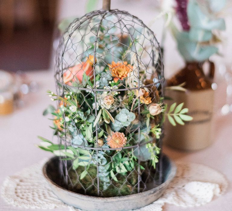 Bird Cage Table Centrepieces For Wedding // Macrame Ceremony Backdrop Rustic Hippie Wedding The Great Barn Dream Catchers And Oversized Florals Bride In Essence Of Australia Images Kathryn Hopkins