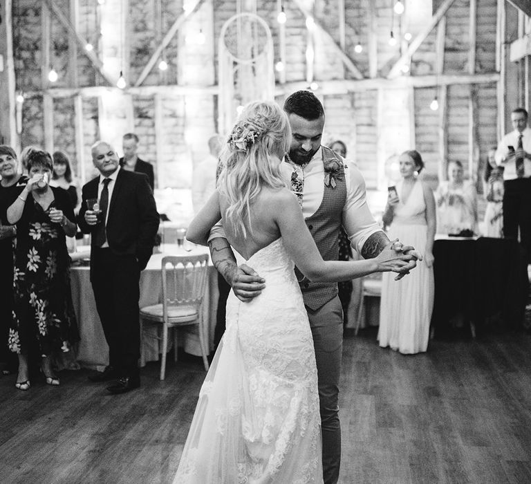 The Great Barn Kent Wedding // Macrame Ceremony Backdrop Rustic Hippie Wedding The Great Barn Dream Catchers And Oversized Florals Bride In Essence Of Australia Images Kathryn Hopkins