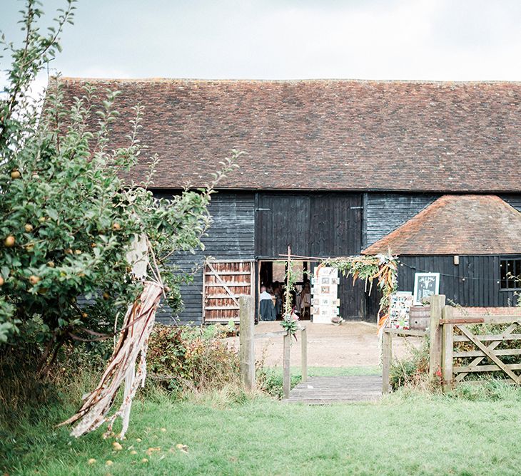 The Great Barn Essex // Macrame Ceremony Backdrop Rustic Hippie Wedding The Great Barn Dream Catchers And Oversized Florals Bride In Essence Of Australia Images Kathryn Hopkins