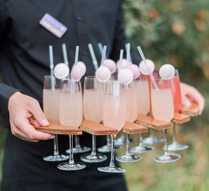 Fun Wedding Welcome Drinks // Macrame Ceremony Backdrop Rustic Hippie Wedding The Great Barn Dream Catchers And Oversized Florals Bride In Essence Of Australia Images Kathryn Hopkins