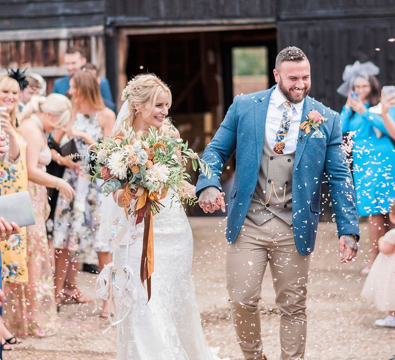 Protea Wedding Bouquet // Macrame Ceremony Backdrop Rustic Hippie Wedding The Great Barn Dream Catchers And Oversized Florals Bride In Essence Of Australia Images Kathryn Hopkins