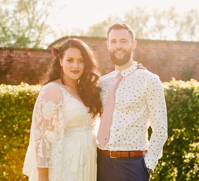 Kimono Sleeve Wedding Dress By Rue De Seine Bohemian Wedding At The Walled Garden Nottingham Images From Rose Images Wedding Photography