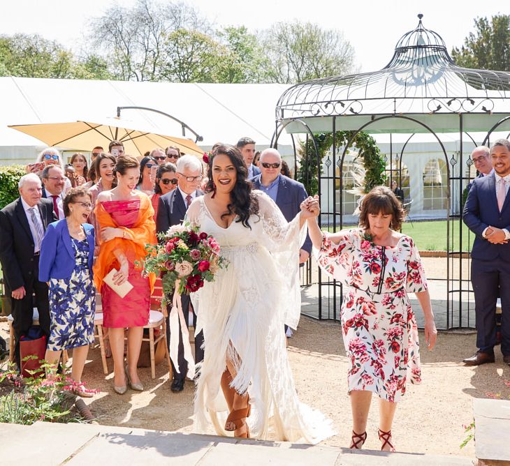 Kimono Sleeve Wedding Dress By Rue De Seine Bohemian Wedding At The Walled Garden Nottingham Images From Rose Images Wedding Photography