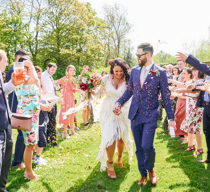 Kimono Sleeve Wedding Dress By Rue De Seine Bohemian Wedding At The Walled Garden Nottingham Images From Rose Images Wedding Photography