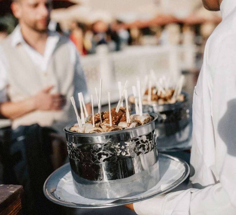 Canapés at Egypt wedding in Cairo