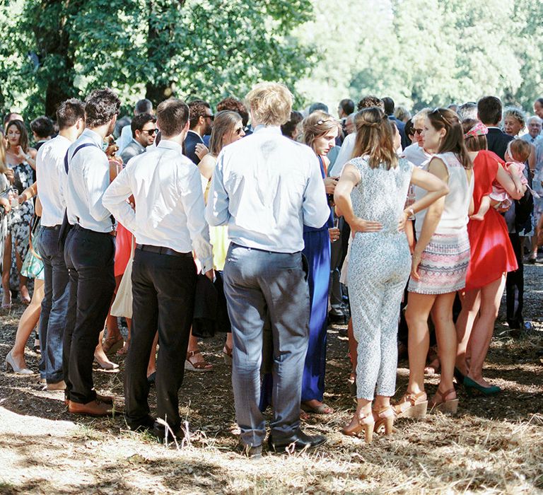 Outdoor Wedding at Commanderie de Peyrassol, Provence, France Styled by La Chuchoteuse | Lace Bridal Gown | Black Tie Suit | Rustic Stretch Tent Reception | Raisa Zwart Photography