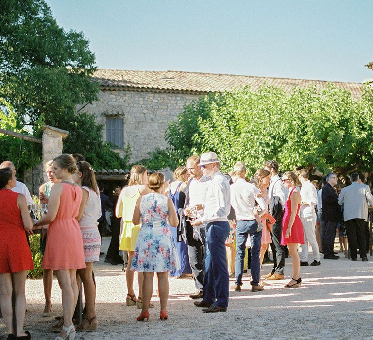 Outdoor Wedding at Commanderie de Peyrassol, Provence, France Styled by La Chuchoteuse | Lace Bridal Gown | Black Tie Suit | Rustic Stretch Tent Reception | Raisa Zwart Photography