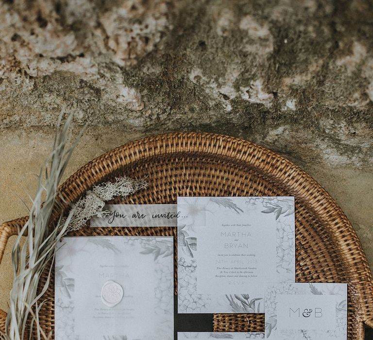 Folly &amp; Gander Wedding Stationery Suite | Lavender, Peach &amp; Black Geek Chic Wedding at Swiss Garden Fernery &amp; Grotto, Shuttleworth | Planning &amp; Styling by Rose &amp; Dandy | Lola Rose Photography