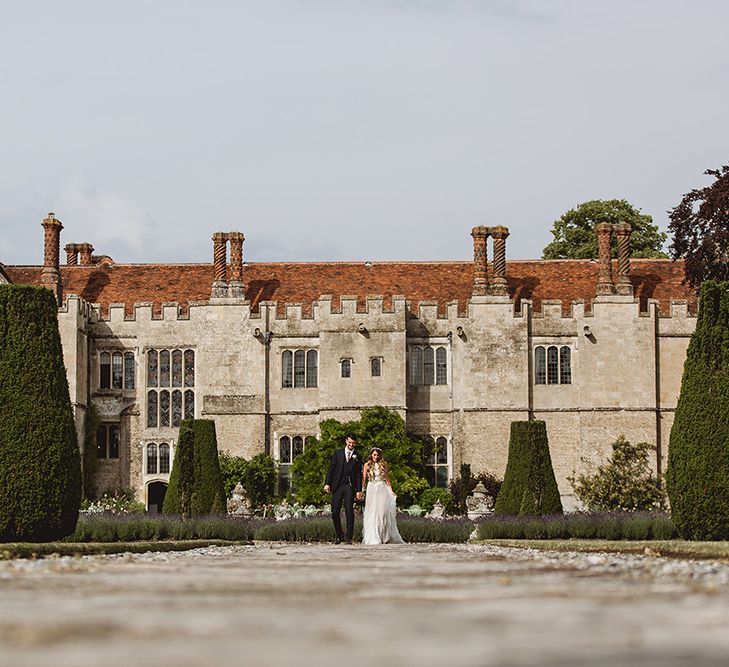 Geometric Details &amp; Hanging Foliage For Hengrave Hall Wedding With Outdoor Reception With Images From Sam And Louise Photography