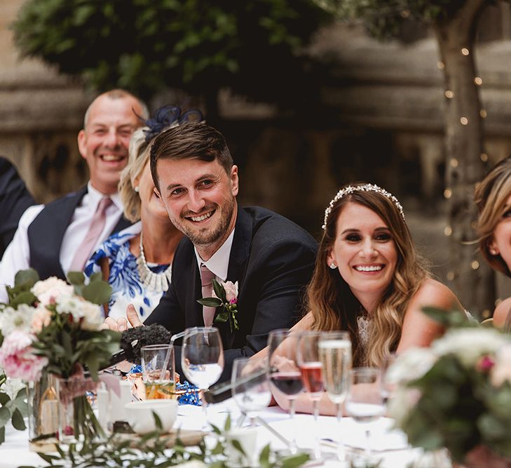 Geometric Details &amp; Hanging Foliage For Hengrave Hall Wedding With Outdoor Reception With Images From Sam And Louise Photography