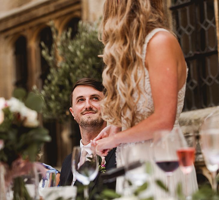 Geometric Details &amp; Hanging Foliage For Hengrave Hall Wedding With Outdoor Reception With Images From Sam And Louise Photography