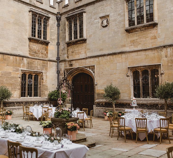 Geometric Details &amp; Hanging Foliage For Hengrave Hall Wedding With Outdoor Reception With Images From Sam And Louise Photography