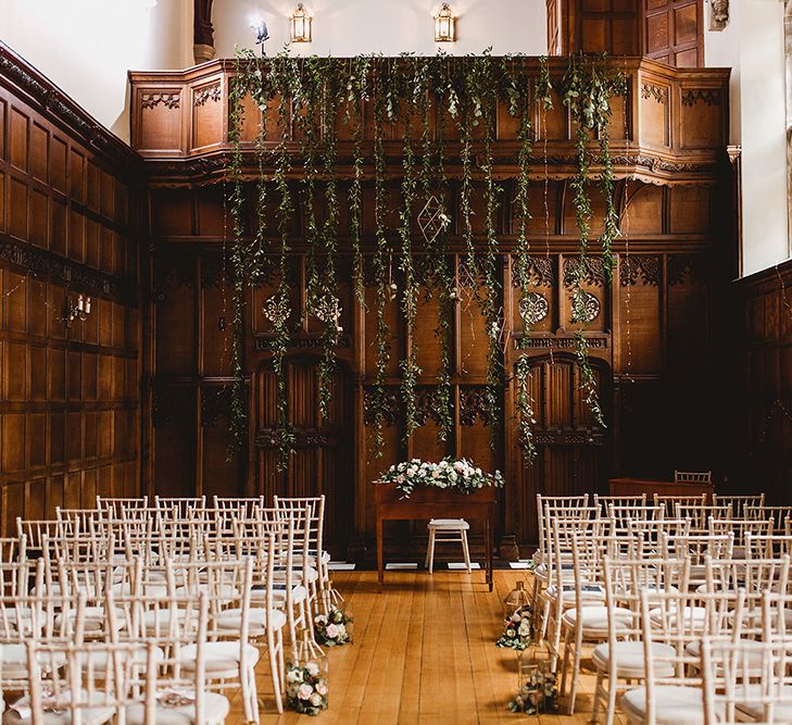 Geometric Details &amp; Hanging Foliage For Hengrave Hall Wedding With Outdoor Reception With Images From Sam And Louise Photography