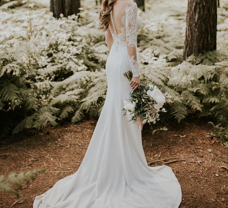 Bride in Madison James Bridal Gown | Millbridge Court, Surrey Wedding with DIY Decor, Foliage &amp; Giant Balloons | Nataly J Photography