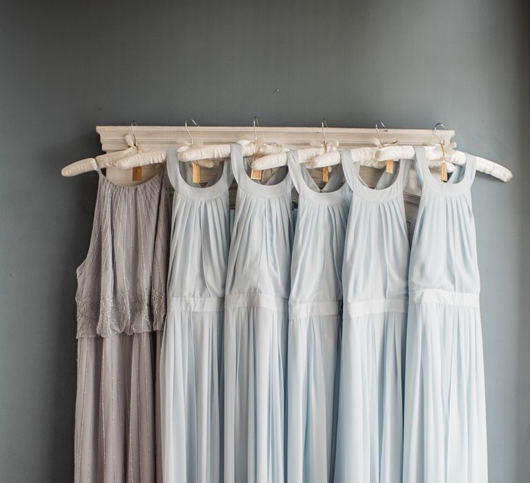 Pastel Halterneck Bridesmaids Dresses // French Destination Wedding Bordeaux  Marry Me In France Suzanne Neville Bride Darek Smietana Photography