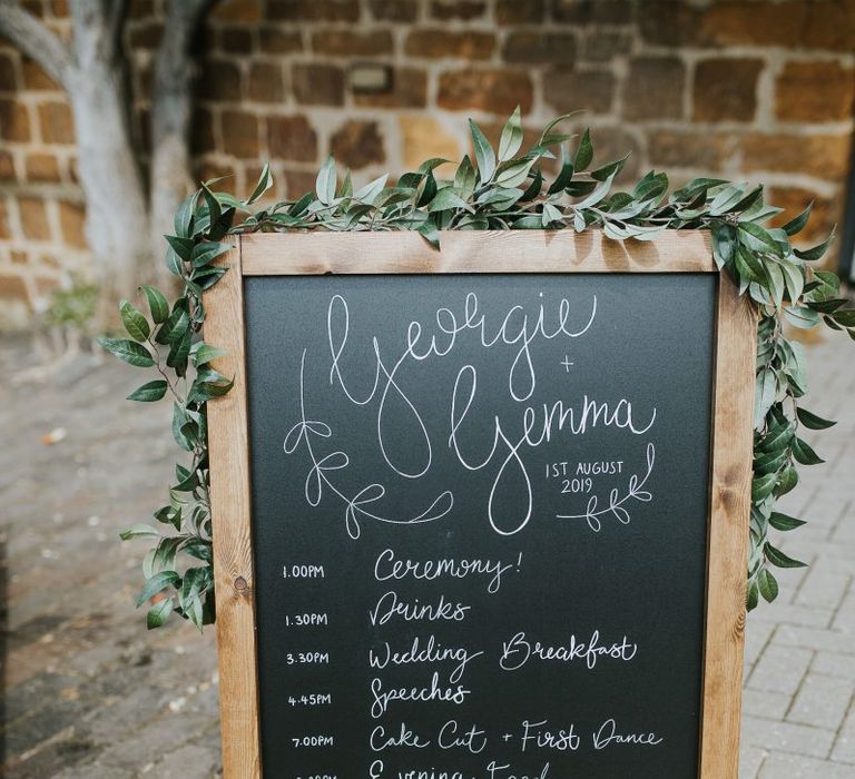 Chalkboard Wedding Sign