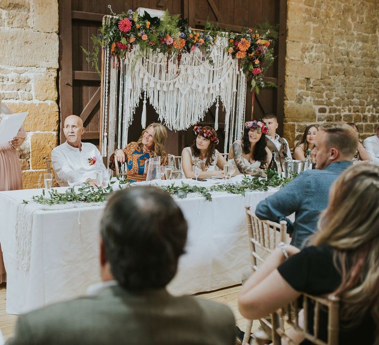 Bridesmaid / Best Girl Wedding Speech at the Top Table