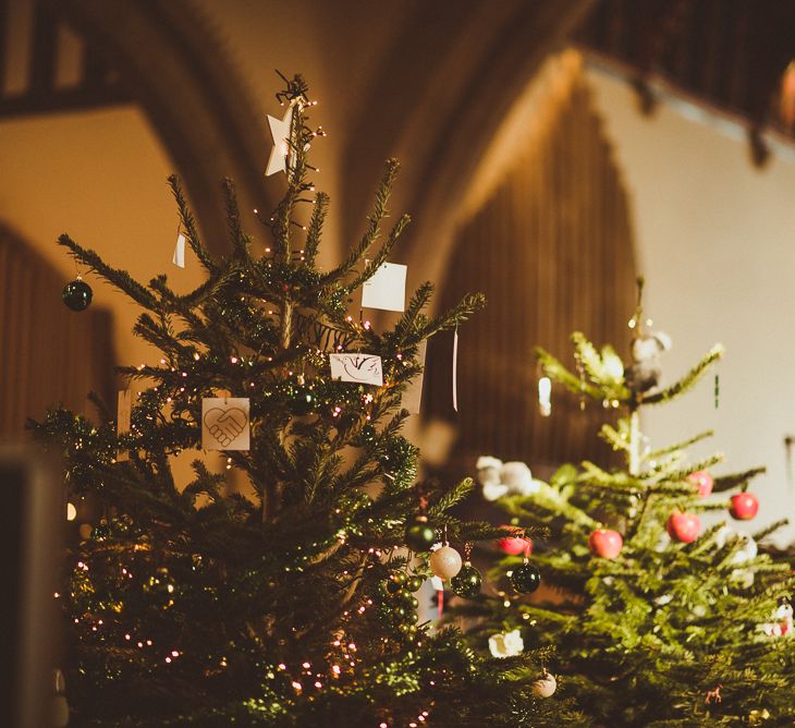 Church Wedding Flowers | Burgundy &amp; Gold Winter Wedding at Ramster Hall Weddings, Surrey | Matt Penberthy Photography | John Harris Wedding Films