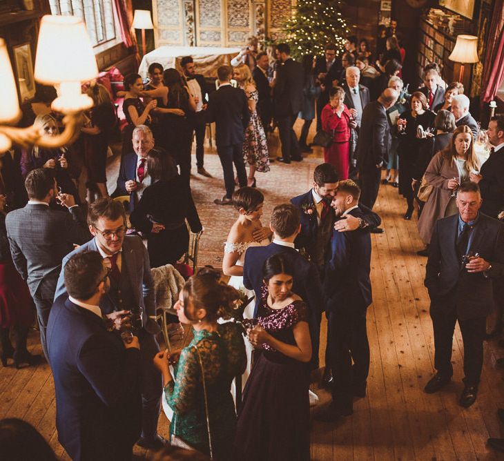 Burgundy &amp; Gold Winter Wedding at Ramster Hall Weddings, Surrey | Matt Penberthy Photography | John Harris Wedding Films