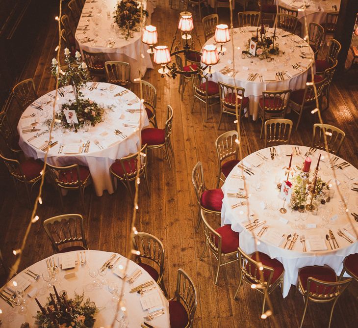 Burgundy &amp; Gold Winter Wedding at Ramster Hall Weddings, Surrey | Matt Penberthy Photography | John Harris Wedding Films