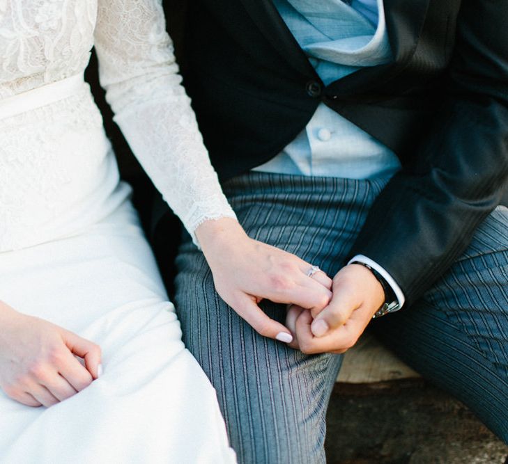 Papakata Sperry Tent Wedding at family home | Sassi Holford Dress with added ivory Ostrich feathers to veil | Manolo Blahnik shoes | Images by Melissa Beattie