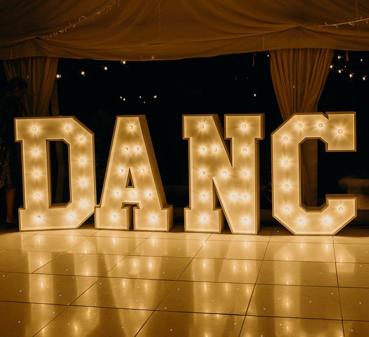 Large light up wedding letters