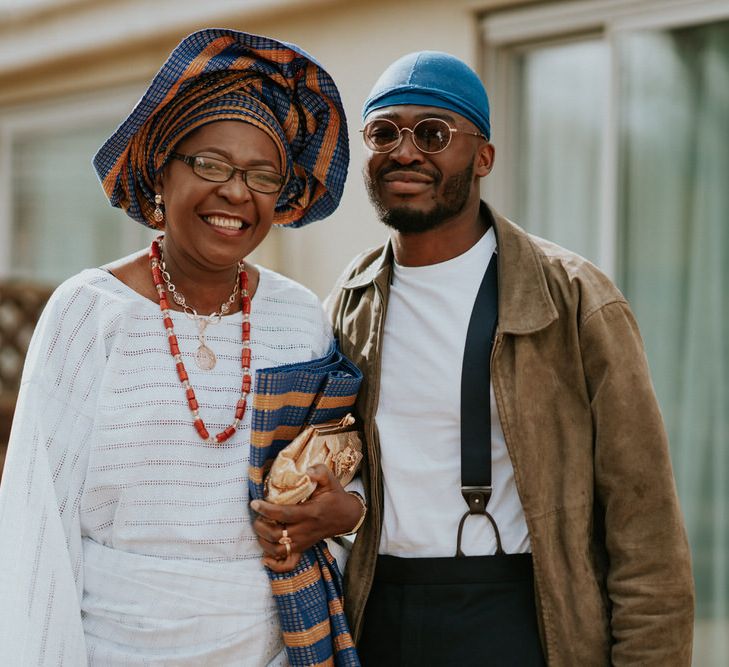 Mother of the groom in Nigerian Yoruba outfit