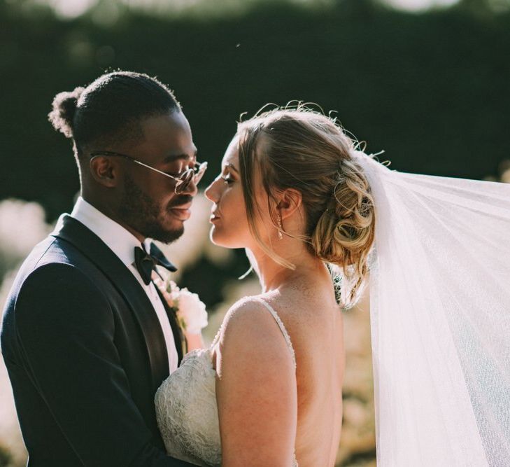 Intimate bride and groom portrait by MT studios photography