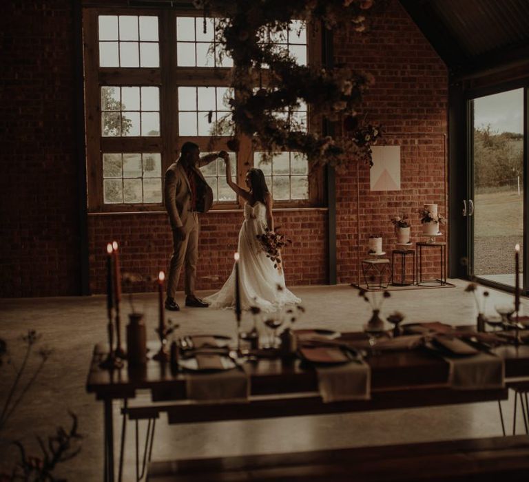 The Giraffe Shed wedding venue with huge windows and open space