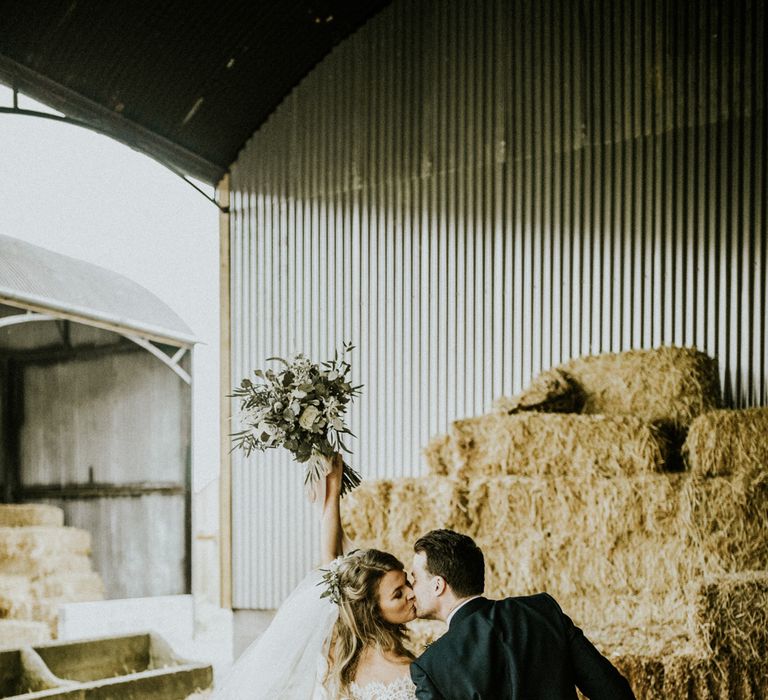 Bride In Augusta Jones Wedding Dress // Glasshouse Wedding At Anran In Devon // Image By Paige Grace Photography // Film By The Wild Bride