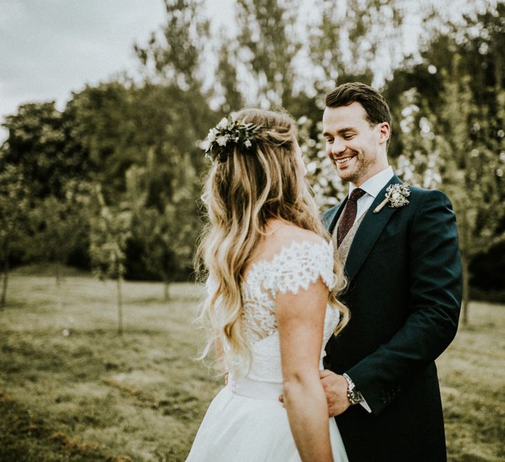 Bride In Augusta Jones Wedding Dress // Glasshouse Wedding At Anran In Devon // Image By Paige Grace Photography // Film By The Wild Bride