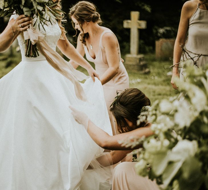 Augusta Jones Wedding Dress // Glasshouse Wedding At Anran In Devon // Image By Paige Grace Photography // Film By The Wild Bride