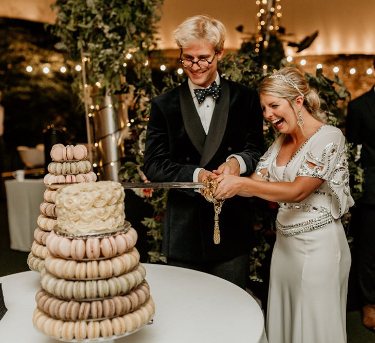 Macaron Wedding Cake // Image By Green Antlers Photography