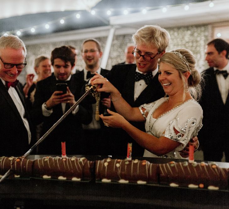 Caterpillar Cake For Wedding // Image By Green Antlers Photography