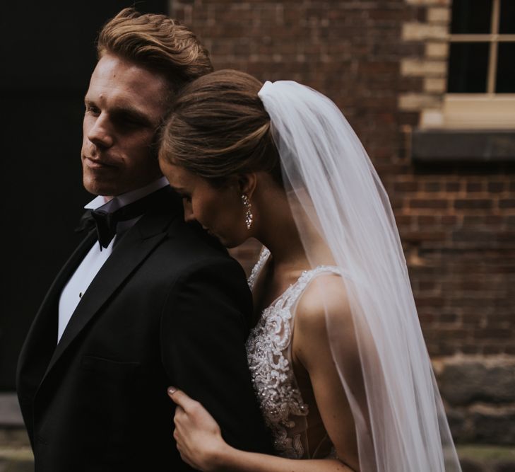 Melbourne wedding with groom in tuxedo