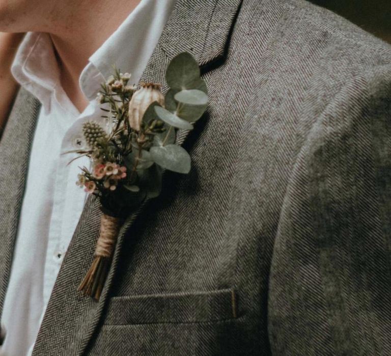 Wool Blazer with Rustic Buttonhole